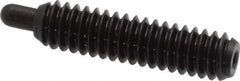 Vlier - 1/4-20, 1" Thread Length, 3/16" Plunger Projection, Steel Threaded Spring Plunger - 0.117 - 0.118" Max Plunger Diam, 1" Plunger Length, 3 Lb Init End Force, 13 Lb Final End Force, 0.079" Hex - Industrial Tool & Supply