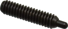 Vlier - 1/4-20, 1" Thread Length, 3/16" Plunger Projection, Steel Threaded Spring Plunger - 0.117 - 0.118" Max Plunger Diam, 1" Plunger Length, 3 Lb Init End Force, 13 Lb Final End Force, 0.079" Hex - Industrial Tool & Supply