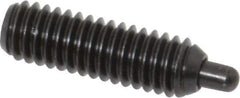 Vlier - 5/16-18, 1" Thread Length, 3/16" Plunger Projection, Steel Threaded Spring Plunger - 0.133 - 0.135" Max Plunger Diam, 1" Plunger Length, 3 Lb Init End Force, 15 Lb Final End Force, 0.093" Hex - Industrial Tool & Supply