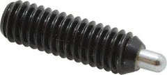Vlier - 5/16-18, 1" Thread Length, 3/16" Plunger Projection, Steel Threaded Spring Plunger - 0.133 - 0.135" Max Plunger Diam, 1" Plunger Length, 1.5 Lb Init End Force, 4.5 Lb Final End Force, 0.093" Hex - Industrial Tool & Supply