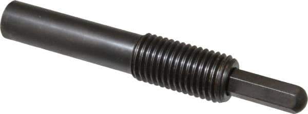Vlier - 1-8, 2" Thread Length, 1-1/2" Plunger Projection, Steel Threaded Spring Plunger - 0.5000 (Hex)" Max Plunger Diam, Long, 7" Plunger Length, 16 Lb Init End Force, 68 Lb Final End Force, 0.5" Hex - Industrial Tool & Supply