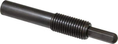 Vlier - 1-8, 2" Thread Length, 1-1/2" Plunger Projection, Steel Threaded Spring Plunger - 0.5000 (Hex)" Max Plunger Diam, Long, 7" Plunger Length, 16 Lb Init End Force, 68 Lb Final End Force, 0.5" Hex - Industrial Tool & Supply