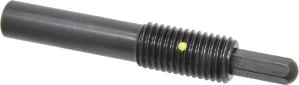 Vlier - 3/4-10, 1-1/2" Thread Length, 1" Plunger Projection, Steel Threaded Spring Plunger - 0.3800 (Hex)" Max Plunger Diam, Long, 5.25" Plunger Length, 4 Lb Init End Force, 35 Lb Final End Force, 0.38" Hex - Industrial Tool & Supply