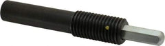 Vlier - 1-8, 2" Thread Length, 1-1/2" Plunger Projection, Steel Threaded Spring Plunger - 0.5000 (Hex)" Max Plunger Diam, Long, 7" Plunger Length, 4 Lb Init End Force, 31 Lb Final End Force, 0.5" Hex - Industrial Tool & Supply
