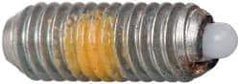 Vlier - 8-36, 7/16" Thread Length, 0.052" Plunger Projection, Steel Threaded Spring Plunger - 0.07" Max Plunger Diam, 0.437" Plunger Length, 0.5 Lb Init End Force, 1.5 Lb Final End Force - Industrial Tool & Supply