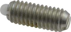Vlier - 10-32, 0.468" Thread Length, 0.065" Plunger Projection, Steel Threaded Spring Plunger - 0.093" Max Plunger Diam, 0.468" Plunger Length, 1.75 Lb Init End Force, 6.25 Lb Final End Force - Industrial Tool & Supply
