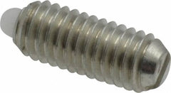 Vlier - 10-32, 0.468" Thread Length, 0.065" Plunger Projection, Steel Threaded Spring Plunger - 0.093" Max Plunger Diam, 0.468" Plunger Length, 0.75 Lb Init End Force, 2.5 Lb Final End Force - Industrial Tool & Supply