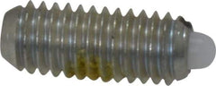 Vlier - 10-32, 0.468" Thread Length, 0.065" Plunger Projection, Steel Threaded Spring Plunger - 0.093" Max Plunger Diam, 0.468" Plunger Length, 0.75 Lb Init End Force, 2.5 Lb Final End Force - Industrial Tool & Supply