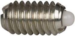 Vlier - 5/16-18, 9/16" Thread Length, 1/12" Plunger Projection, Steel Threaded Spring Plunger - 0.135" Max Plunger Diam, 0.562" Plunger Length, 1.25 Lb Init End Force, 4 Lb Final End Force - Industrial Tool & Supply