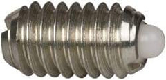 Vlier - 5/16-18, 9/16" Thread Length, 1/12" Plunger Projection, Steel Threaded Spring Plunger - 0.135" Max Plunger Diam, 0.562" Plunger Length, 1.25 Lb Init End Force, 4 Lb Final End Force - Industrial Tool & Supply