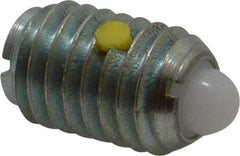 Vlier - 1/2-13, 3/4" Thread Length, 0.151" Plunger Projection, Steel Threaded Spring Plunger - 1/4" Max Plunger Diam, 0.75" Plunger Length, 1.75 Lb Init End Force, 5.5 Lb Final End Force - Industrial Tool & Supply