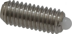 Vlier - 10-32, 0.468" Thread Length, 0.065" Plunger Projection, Stainless Steel Threaded Spring Plunger - Industrial Tool & Supply