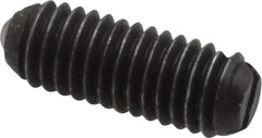 Vlier - 10-32, 0.094" Ball Diam, 0.513" Body Length, 0.025" Max Ball Reach, Threaded Ball Plunger - Steel Body, Steel Ball, 1.5 Lb Initial End Force, 3 Lb Final End Force, Locking Element - Industrial Tool & Supply