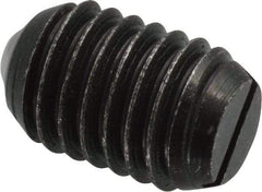 Vlier - 1/2-13, 0.281" Ball Diam, 0.75" Body Length, 0.072" Max Ball Reach, Threaded Ball Plunger - Steel Body, Steel Ball, 6 Lb Initial End Force, 12 Lb Final End Force, Locking Element - Industrial Tool & Supply