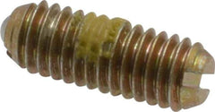 Vlier - 10-32, 0.094" Ball Diam, 0.513" Body Length, 0.025" Max Ball Reach, Threaded Ball Plunger - Steel Body, Steel Ball, 2 Lb Initial End Force, 5 Lb Final End Force, Locking Element - Industrial Tool & Supply