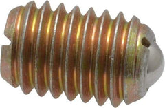 Vlier - 1/2-13, 0.281" Ball Diam, 0.75" Body Length, 0.072" Max Ball Reach, Threaded Ball Plunger - Steel Body, Steel Ball, 6 Lb Initial End Force, 30 Lb Final End Force - Industrial Tool & Supply