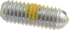 Vlier - 10-32, 0.094" Ball Diam, 0.513" Body Length, 0.025" Max Ball Reach, Threaded Ball Plunger - Steel Body, Steel Ball, 0.5 Lb Initial End Force, 1.5 Lb Final End Force, Locking Element - Industrial Tool & Supply