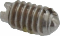 Vlier - 4-48, 0.062" Ball Diam, 0.187" Body Length, 0.02" Max Ball Reach, Threaded Ball Plunger - Stainless Steel Body, Stainless Steel Ball, 0.13 Lb Initial End Force, 0.5 Lb Final End Force, Locking Element - Industrial Tool & Supply