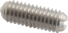 Vlier - 10-32, 0.094" Ball Diam, 0.513" Body Length, 0.025" Max Ball Reach, Threaded Ball Plunger - Stainless Steel Body, Stainless Steel Ball, 0.5 Lb Initial End Force, 1.5 Lb Final End Force, Locking Element - Industrial Tool & Supply