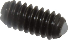 Vlier - 1/4-20, 0.125" Ball Diam, 0.531" Body Length, 0.035" Max Ball Reach, Threaded Ball Plunger - Steel Body, Nylon Ball, 3 Lb Initial End Force, 7 Lb Final End Force - Industrial Tool & Supply