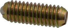 Vlier - 10-32, 0.094" Ball Diam, 0.513" Body Length, 0.025" Max Ball Reach, Threaded Ball Plunger - Steel Body, Nylon Ball, 2 Lb Initial End Force, 5 Lb Final End Force - Industrial Tool & Supply