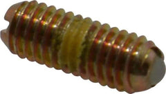 Vlier - 10-32, 0.094" Ball Diam, 0.513" Body Length, 0.025" Max Ball Reach, Threaded Ball Plunger - Steel Body, Nylon Ball, 2 Lb Initial End Force, 5 Lb Final End Force, Locking Element - Industrial Tool & Supply