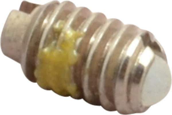Vlier - 4-48, 0.062" Ball Diam, 0.187" Body Length, 0.02" Max Ball Reach, Threaded Ball Plunger - Stainless Steel Body, Nylon Ball, 0.13 Lb Initial End Force, 0.5 Lb Final End Force, Locking Element - Industrial Tool & Supply