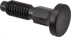 Vlier - 3/8-16, 1/4" Max Plunger Diam, 0.25 Lb Init to 2 Lb Final End Force, Locking Knob Handle Plunger - Delrin Knob, 0.94" Body Length, 3/4" Length Under Head/Shoulder, 0.18" Plunger Projection - Industrial Tool & Supply