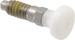 Vlier - 1/4-20, 0.16" Max Plunger Diam, 0.12 Lb Init to 0.36 Lb Final End Force, Knob Handle Plunger - Delrin Knob, 0.63" Body Length, 1/2" Length Under Head/Shoulder, 0.13" Plunger Projection - Industrial Tool & Supply