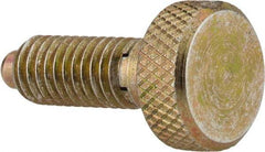 Vlier - 1/2-13, 7/8" Thread Length, 1/4" Max Plunger Diam, 1 Lb Init to 10 Lb Final End Force, Knob Handle Plunger - Knurled Knob, 1.13" Body Length, 7/8" Length Under Head/Shoulder, 1/4" Plunger Projection - Industrial Tool & Supply