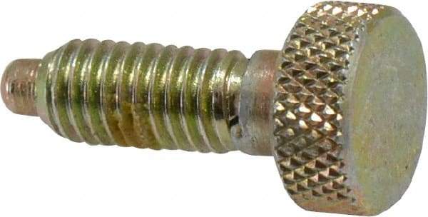 Vlier - 10-32, 0.4" Thread Length, 0.104" Max Plunger Diam, 0.5 Lb Init to 3 Lb Final End Force, Knob Handle Plunger - Knurled Knob, 0.46" Body Length, 0.4" Length Under Head/Shoulder, 3/32" Plunger Projection - Industrial Tool & Supply