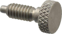 Vlier - 1/4-20, 1/2" Thread Length, 0.123" Max Plunger Diam, 1 Lb Init to 4 Lb Final End Force, Knob Handle Plunger - Knurled Knob, 0.79" Body Length, 1/2" Length Under Head/Shoulder, 1/8" Plunger Projection - Industrial Tool & Supply