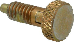 Vlier - 1/4-20, 0.4" Thread Length, 0.123 to 1/8" Max Plunger Diam, 0.5 Lb Init to 2 Lb Final End Force, Locking Knob Handle Plunger - Knurled Knob, 0.53" Length Under Head/Shoulder, 1/8" Plunger Projection - Industrial Tool & Supply