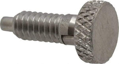 Vlier - 1/4-20, 0.4" Thread Length, 0.123 to 1/8" Max Plunger Diam, 0.5 Lb Init to 2 Lb Final End Force, Locking Knob Handle Plunger - Knurled Knob, 0.53" Length Under Head/Shoulder, 1/8" Plunger Projection - Industrial Tool & Supply