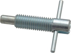 Vlier - 5/8-11 Thread, 2-1/2" Body Length, 5/8" Plunger Projection, 3/8" Plunger Diam, Steel, Locking T Handle Plunger - 1.7" Thread Length, 2-1/2" Handle Length, 2.38" Plunger Length, 2-1/2 Lb Initial End Force, 5 Lb Final End Force, - Industrial Tool & Supply