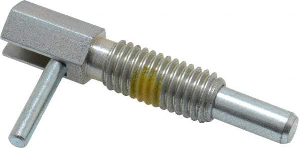 Vlier - 1/2-13, 1.1" Thread Length, 0.31" Plunger Diam, 1 Lb Init to 5 Lb Final End Force, Steel Locking L Handle Plunger - 2.11" Body Length, 1-1/4" Length Under Head, Locking Element, 3/4" Plunger Projection - Industrial Tool & Supply