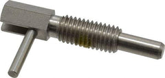 Vlier - 1/2-13, 1.1" Thread Length, 0.31" Plunger Diam, 1 Lb Init to 5 Lb Final End Force, Stainless Steel Locking L Handle Plunger - 2.11" Body Length, 1-1/4" Length Under Head, Locking Element, 3/4" Plunger Projection - Industrial Tool & Supply