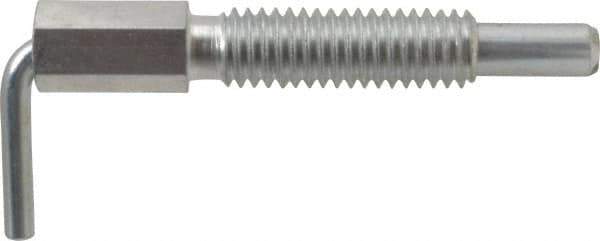 Vlier - 3/8-16, 1.18" Thread Length, 1/4" Plunger Diam, 0.75 Lb Init to 3.75 Lb Final End Force, Steel L Handle Plunger - 2" Body Length, 1.31" Length Under Head, 0.56" Plunger Projection - Industrial Tool & Supply