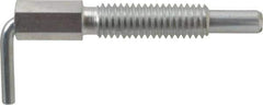 Vlier - 3/8-16, 1.18" Thread Length, 1/4" Plunger Diam, 0.75 Lb Init to 3.75 Lb Final End Force, Steel L Handle Plunger - 2" Body Length, 1.31" Length Under Head, 0.56" Plunger Projection - Industrial Tool & Supply