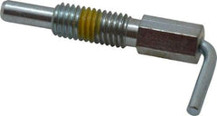 Vlier - 1/2-13, 1.1" Thread Length, 0.31" Plunger Diam, 1 Lb Init to 5 Lb Final End Force, Steel L Handle Plunger - 2.11" Body Length, 1-1/4" Length Under Head, Locking Element, 3/4" Plunger Projection - Industrial Tool & Supply