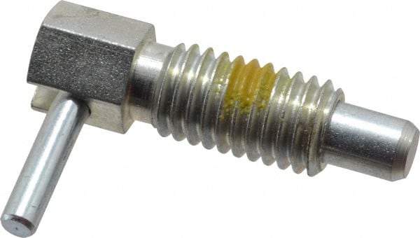 Vlier - 1/2-13, 0.85" Thread Length, 0.31" Plunger Diam, 0.5 Lb Init to 2 Lb Final End Force, Steel Locking L Handle Plunger - 1-1/2" Body Length, 1" Length Under Head, Locking Element, 0.4" Plunger Projection - Industrial Tool & Supply