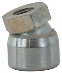Vlier - 5/8-11, 11/16" Pad Diam, Uncoated Bottom, Steel Toggle Pad - Industrial Tool & Supply