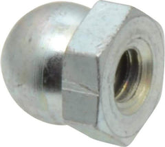 Vlier - 1/4-20, 5/8" Pad Diam, Uncoated Bottom, Steel Toggle Pad - 5/16 Depth, 5/8" OAL, 1/2" Width Across Flats, Zinc Plated Gold Chromate, 15° Swivel Angle - Industrial Tool & Supply