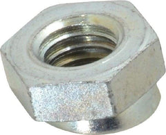 Vlier - 3/8-16, 3/4" Pad Diam, Uncoated Bottom, Steel Toggle Pad - 3/8 Depth, 3/16" OAL, 5/8" Width Across Flats, Zinc Plated Gold Chromate, 15° Swivel Angle - Industrial Tool & Supply