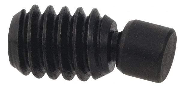 Gibraltar - No. 10-32, 1/2" OAL, Alloy Steel, Swivel Pad - Black Oxide Finish, 0.146" Pad Diam, 11/32" Thread Length, 7.5° Swivel Angle, 3/32" Hex Key - Industrial Tool & Supply
