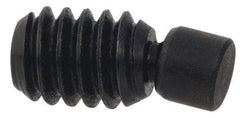 Vlier - 5/16-18, 3/4" OAL, Alloy Steel, Swivel Pad - Black Oxide Finish, 1/4" Pad Diam, 35/64" Thread Length, 7.5° Swivel Angle, 5/32" Hex Key - Industrial Tool & Supply
