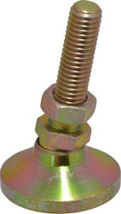 Vlier - 1/2-13 Bolt Thread, Studded Pivotal Stud Mount Leveling Pad & Mount - 5,000 Max Lb Capacity, 1-7/8" Base Diam - Industrial Tool & Supply