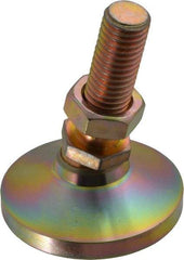 Vlier - 5/8-11 Bolt Thread, Studded Pivotal Stud Mount Leveling Pad & Mount - 6,000 Max Lb Capacity, 2-1/2" Base Diam - Industrial Tool & Supply