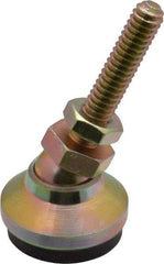 Vlier - 1/4-20 Bolt Thread, Studded Pivotal Stud Mount Leveling Pad & Mount - 800 Max Lb Capacity, 1" Base Diam - Industrial Tool & Supply