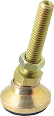 Vlier - 3/8-16 Bolt Thread, Studded Pivotal Stud Mount Leveling Pad & Mount - 2,800 Max Lb Capacity, 1-1/4" Base Diam - Industrial Tool & Supply